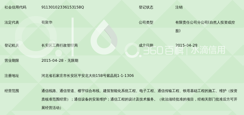 河北琛达通信工程石家庄分公司